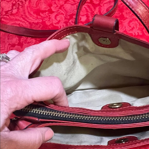 Lodis Crimson Leather Crossbody Bag - Picture 10 of 12